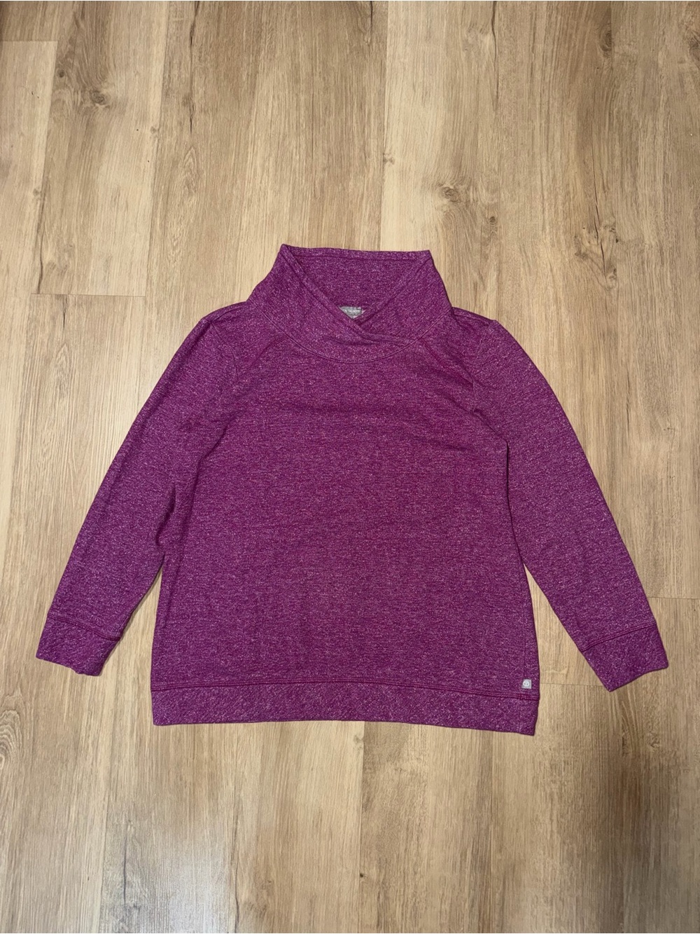 Talbots Heathered Plum Cowl Neck Sweater